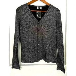 With Original Tags,  Vintage sparkly Grey/Black Sweater Size Medium